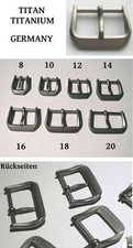 TITANIUM TITANIUM PIN BUCKLE Titanium Pin Buckle Choice 8, 10, 12, 14, 16, 18, 20mm