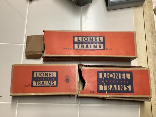 Lot of 3 Lionel Train Boxes 6357, 6257 & 6464-50 (empty boxes only)