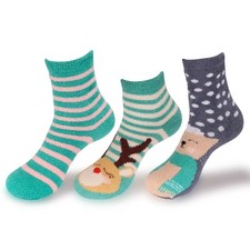 Women's Christmas Super Soft Cozy Warm Fuzzy Comfy Home Indoor Outdoor Socks