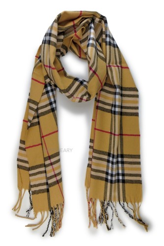 Men Women 100% Cashmere Scarf Check Tartan Plaid Wrap Scarves Winter Thermal - Picture 13 of 15
