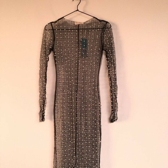 Beach Bunny Champagne Nights Mesh Dress Black Embellished Cover Up S NWT $139 | eBay Beach Bunny Champagne Nights Mesh Dress Black Embellished Cover Up S NWT $139 | eBay