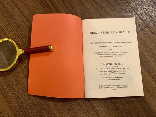 French Verbs at a Glance by Ida Mona Gordon (1939, Softcover) Vintage - Picture 5 of 8