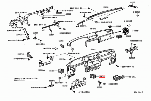 Genuine Toyota LandCruiser 80 Series HZJ HDJ FZJ FJ Dash Air Vent Outlet - Picture 7 of 14