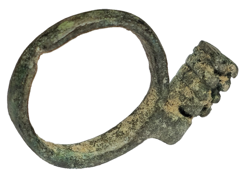 Antiker römischer Bronze kurzer Schlüssel Anhänger, um 100-400 n. Chr-5,4 GR-25 MM