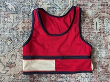 Vintage Tommy Hilfiger Girls Kids Summer Swim Top Color Block Size 12