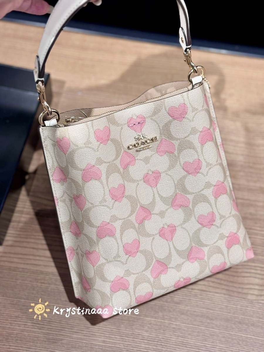 NWT Coach Mollie Bucket Bag 22 In Signature Canvas With