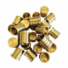EFIELD 25 PCS 1/2" PEX PLUG END CAP - BRASS CRIMP FITTINGS LEAD-FREE