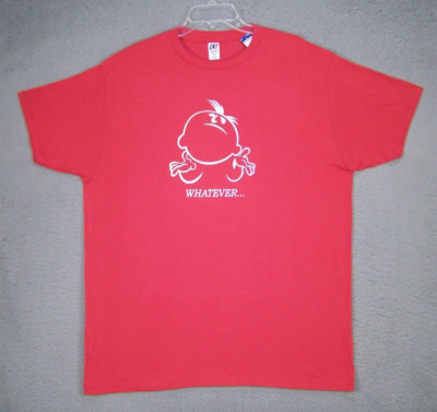Whatever Shirt Adult Extra Large XL Red Graphic What Ever open hands Baby Men's