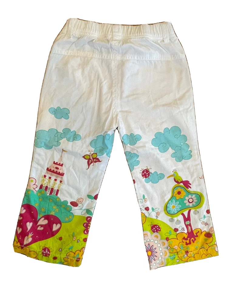 Брюки Me Too (датские) для девочек 2T 2 года 92 евро белые с регулируемой талией замки без застежек - Изображение 2 из 4