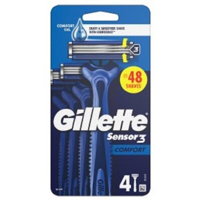 Gillette Sensor3 Comfort Herren Einwegrasierer 4 Packungen