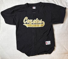 Men’s XL Vintage Coyotes Custom Jersey Short Sleeve Black/Gold Made In USA