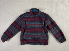 Nordica Jacket Womens Large Black Reversible Aztec Classics Winter Retro Fleece