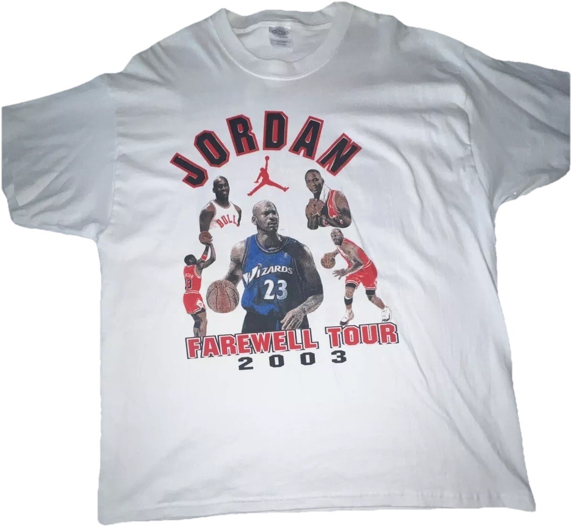 Vintage Y2k Michael Jordan Shirt RARE Retirement Farewell