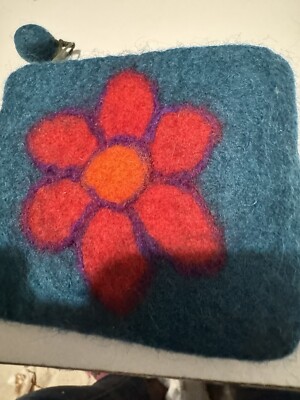 Small Wool Zippered Pouch