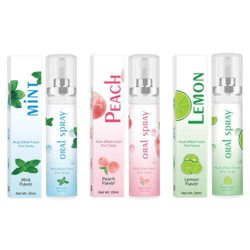 3PCS Fruit Oral Breath Spray, Portable Dry Mouth Freshener Mist for Adults Child