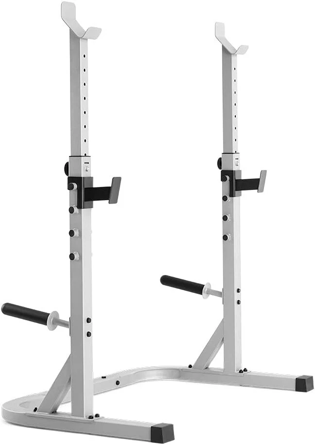 Soporte para pesas Weider Platinum Olympic Sentadilla Spotters y barra para 310 lb Foto 2 de 4