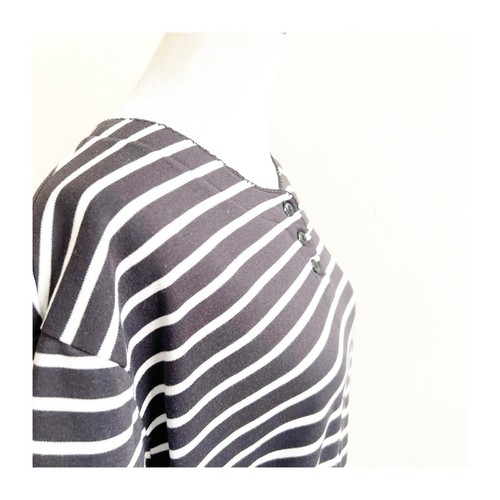 Hasting & Smith Vintage Short Sleeve Striped Sweater Women’s Size XL Black - Picture 4 of 9