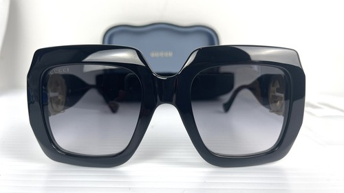 BRAND NEW Gucci GG1022S 001 Gold Black Grey 54mm Gradient Lens Women Sunglasses - Picture 3 of 22