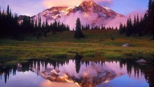 Landscape nature photography reflection lake trees Custom Gaming Mat Desk