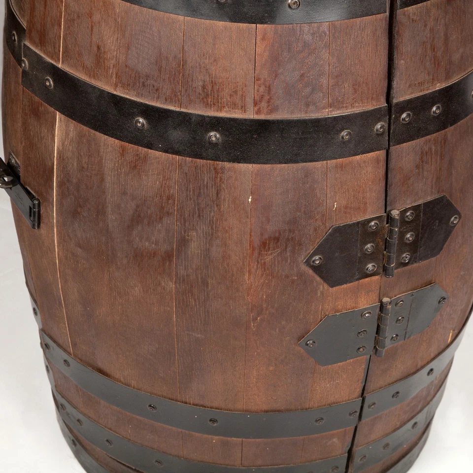 Barriles de whisky 30 galones estantes giratorios estante de vino y barril de vino Susan perezoso Foto 3 de 4