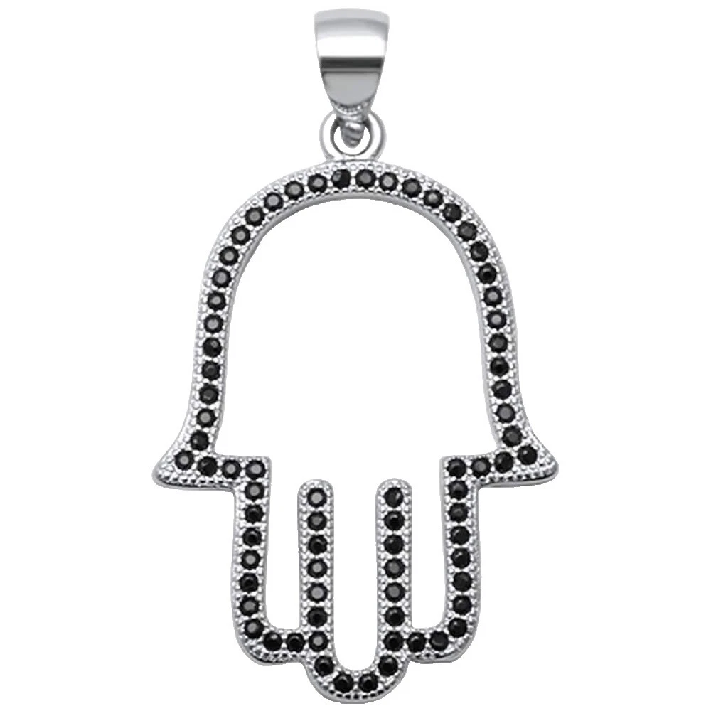 Rhodium Plated Black Fashion Necklaces & Pendants