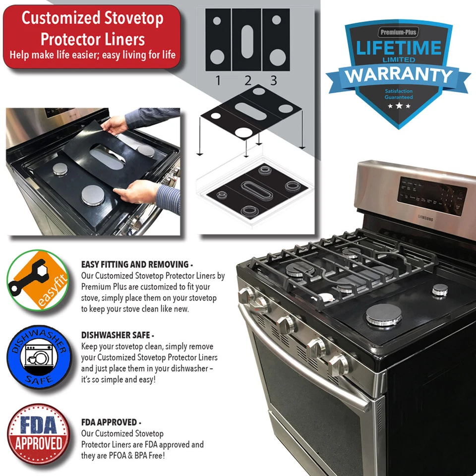 Whirlpool Stove Protectors, Custom cut to fit your Stove, Lifetime Warranty - Image 2 of 4