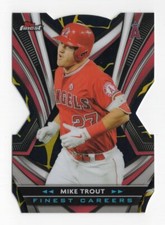2021 Finest Career Die Cut Kintsukuroi Black and Gold Refractor #FCI7 Mike Trout