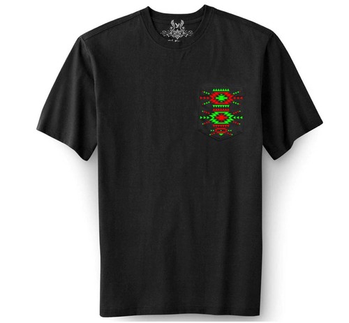 NEW MEN'S PRINTED AZTEC ON POCKET T-Shirt BLACK WHITE MMA FUNNY SEXY Tee ALL SIZ - Picture 6 of 7