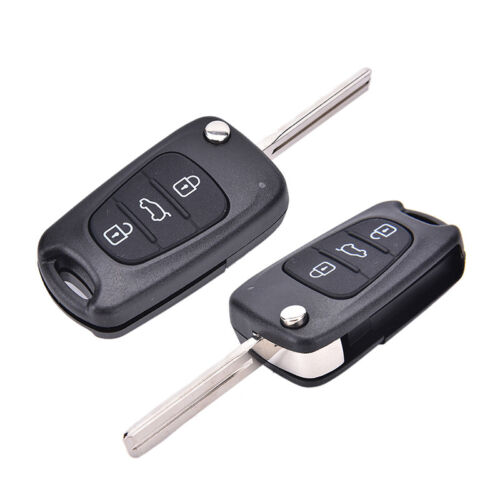 Remote Folding Key Shell Case 3 Buttons Fob For Hyundai I20 I30 IX35 I35  ZFYRNT - Picture 1 of 11