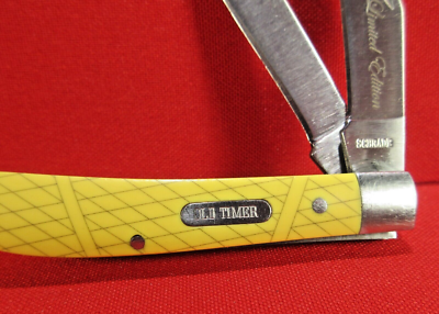 SCHRADE Old Timer Trapper 1112440 Rare limited Edition Yellow Grey