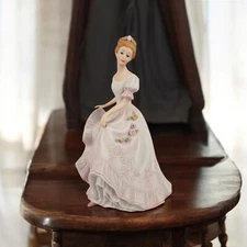 Vintage Home Interiors  Masterpiece Lady Caroline 1993 MIZUNO Signed Flowers