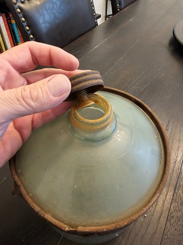Cleveland Metal Products Glass Kerosene Jug PAT Dates 1917 and 1919 No issues - Picture 3 of 10