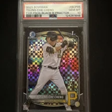 2025 Bowman Chrome Prospects Tsung-Che Cheng #BCP-95 Black X-Fractor /10 (RC)