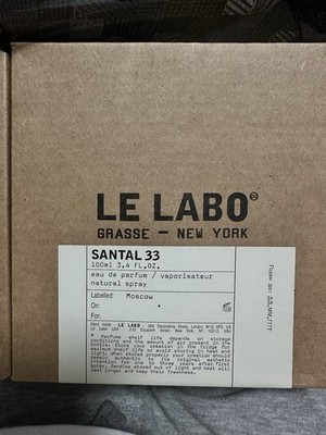 Authentic Le labo Santal 33 - 100ml 3.4 Fl.oz 