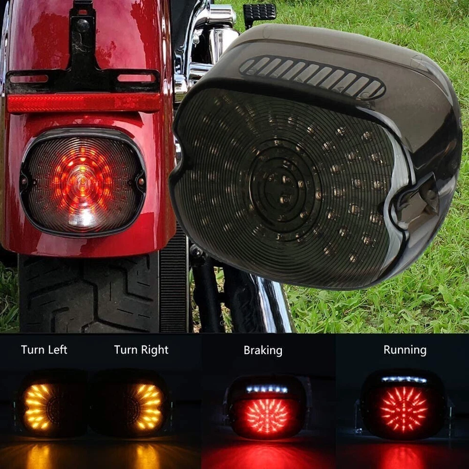 Smoke LED Tail Lights Brake Turn Signal Rear Light For Harley Davidson Sportster - Изображение 2 из 4
