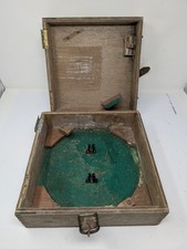 Vintage MOD British Military Army Azimuth Circle Compass EMPTY Wooden Box