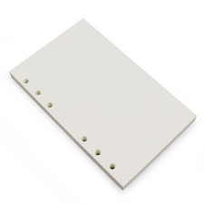 6-Ring A6 Binder/Planner Refill Paper, 6 Hole,6 3/4 x 4 1/8 Blank White Paper 
