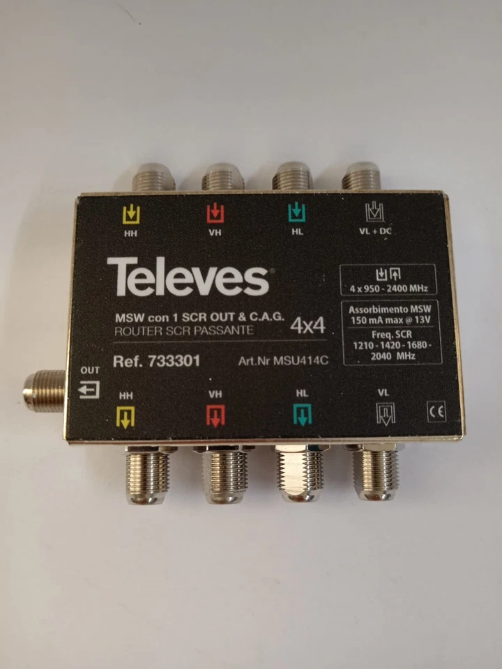 Televes 733301 Multiswitch SCR 4x4 1 uscita SCR NUOVO - Immagine 4 di 4