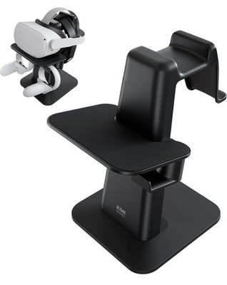 Kiwi Design VR Headset Black Stand Holds Quest 2/PSVR 2/Valve Index/HP Reverb G2