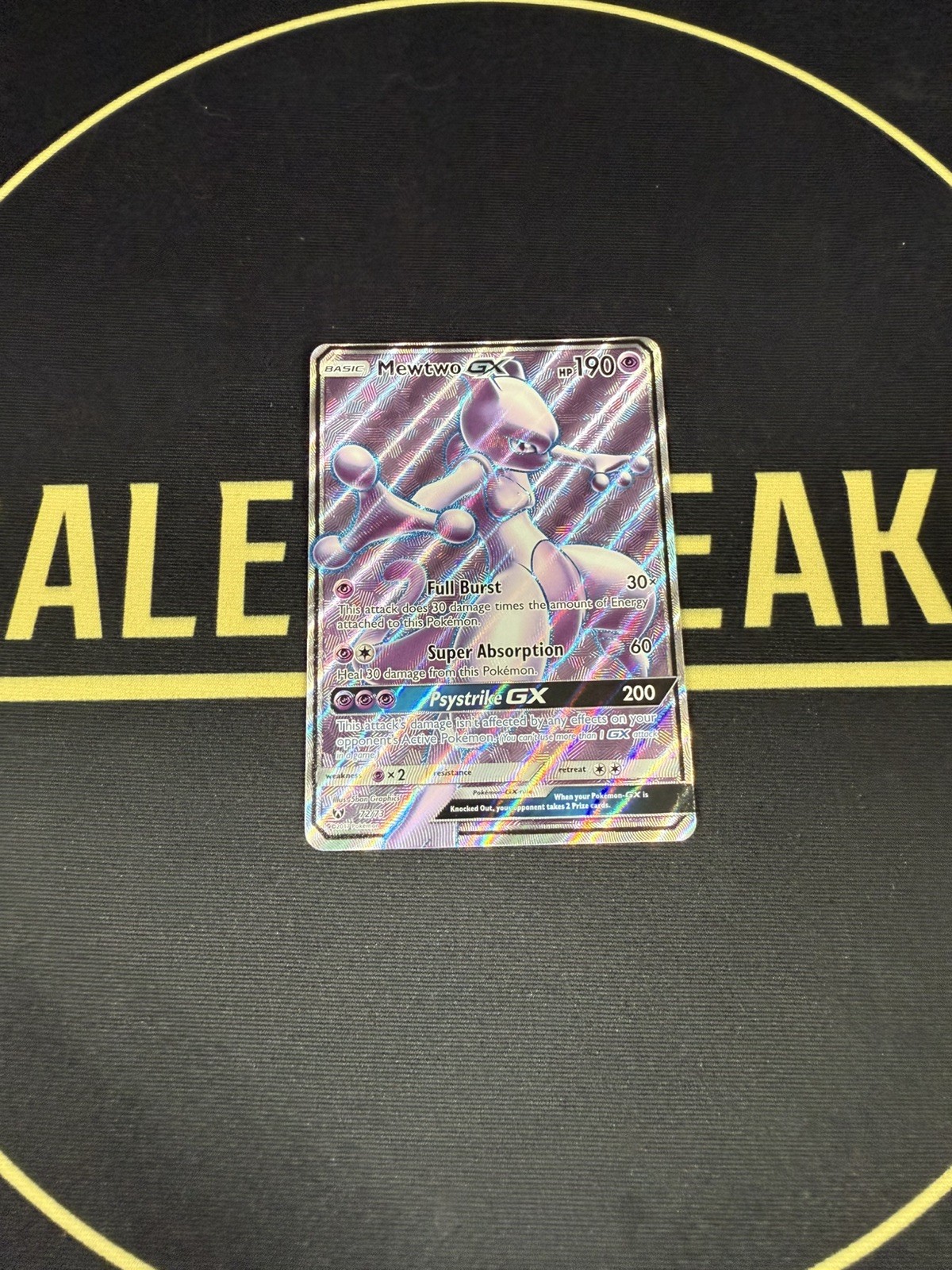 Mewtwo GX - 72/73 - Full Art Pokemon Shining Legends NM