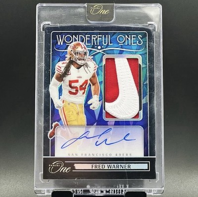 2024 Panini One Wonderful Ones Autographs Fred Warner Black 1/1 49ers
