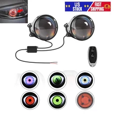 2xLED Devil Demon Eyes Light Evil Eye Remote Control Headlight Fog Lamp 5 Colors