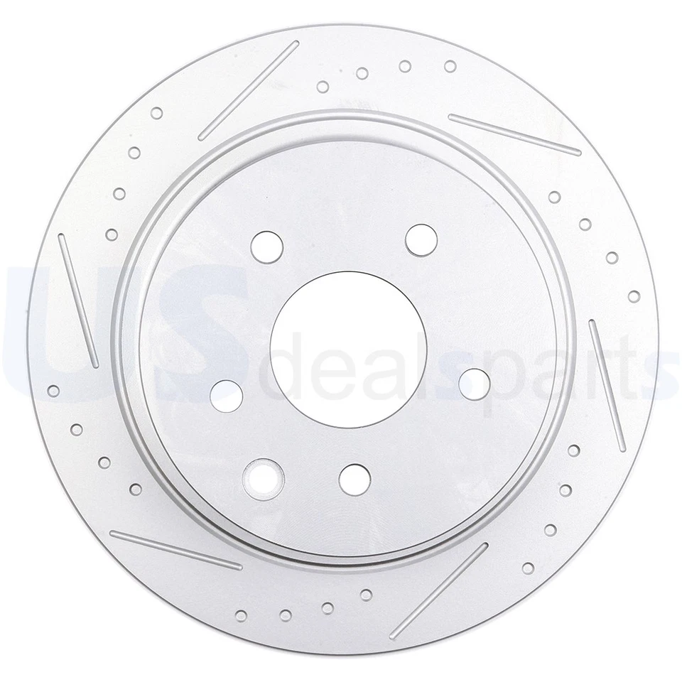 Rotores de freio traseiros com fenda compatíveis com 2007-2017 Nissan Sentra 2002-2018 Nissan Altima - Imagem 2 de 4