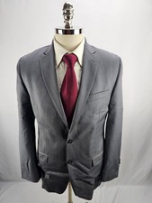 Calvin Klein Men's Gray Wool Blazer Jacket 36R