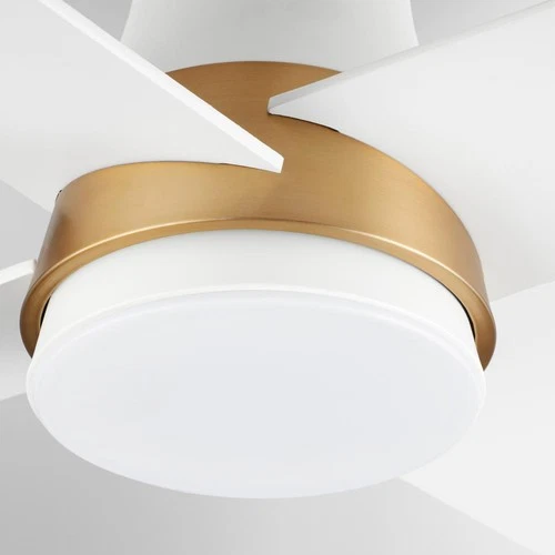 Cyan Design 11983 Santa Ana Indoor Ceiling Fan Studio White and Aged Brass - Picture 3 of 4