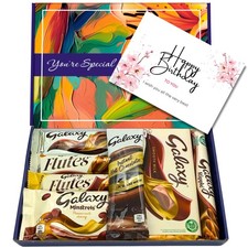Galaxy Chocolate Gift Box Set, Full Sized Bars Milk Bars, Flutes, Minstrels 