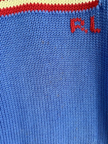 Polo Ralph Lauren Sweater Cotton Knit American Flag - Blue- Women's Size SP - Picture 6 of 9