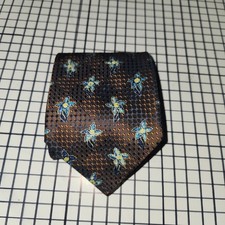 Ermenegildo Zegna Brown Floral Silk Necktie