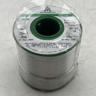 AIM Solder SN100C Lead-Free Solid Core Wire Solder .062'' Dia. 1 lb. Spool (5340)