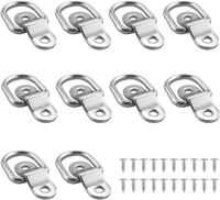 10 StüCk D-Zurrringe, Verzinkter Stahl, Spannringe, Lastanker, AnhäNgeranker, Ge
